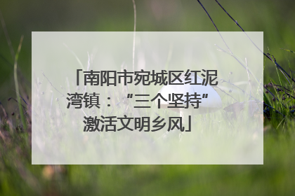 南阳市宛城区红泥湾镇：“三个坚持”激活文明乡风