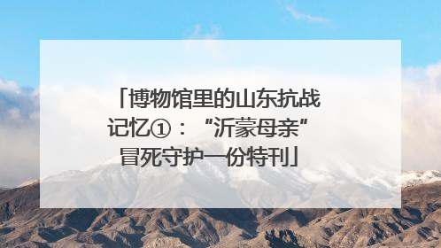 博物馆里的山东抗战记忆①：“沂蒙母亲”冒死守护一份特刊