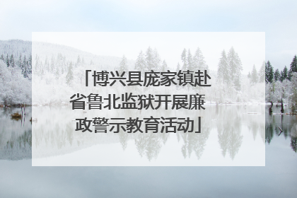 博兴县庞家镇赴省鲁北监狱开展廉政警示教育活动