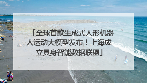 全球首款生成式人形机器人运动大模型发布！上海成立具身智能数据联盟