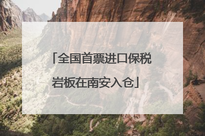 全国首票进口保税岩板在南安入仓