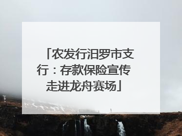 农发行汨罗市支行：存款保险宣传走进龙舟赛场