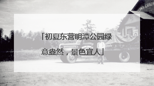 初夏东营明潭公园绿意盎然，景色宜人