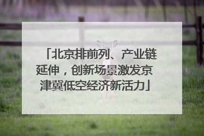 北京排前列、产业链延伸，创新场景激发京津冀低空经济新活力