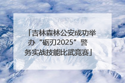 吉林森林公安成功举办“砺刃2025”警务实战技能比武竞赛