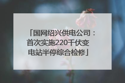 国网绍兴供电公司：首次实施220千伏变电站半停综合检修
