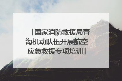 国家消防救援局青海机动队伍开展航空应急救援专项培训