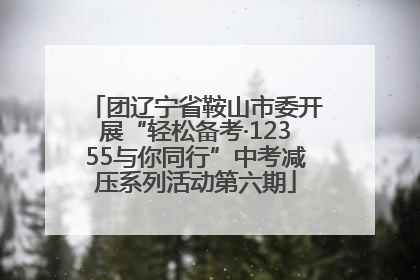 团辽宁省鞍山市委开展“轻松备考·12355与你同行”中考减压系列活动第六期