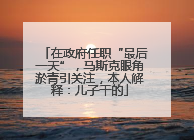 在政府任职“最后一天”，马斯克眼角淤青引关注，本人解释：儿子干的