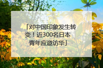 对中国印象发生转变！近300名日本青年应邀访华