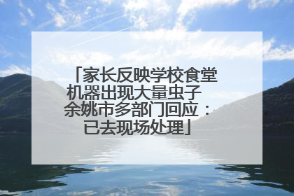家长反映学校食堂机器出现大量虫子 余姚市多部门回应：已去现场处理