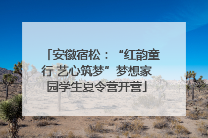 安徽宿松：“红韵童行 艺心筑梦”梦想家园学生夏令营开营