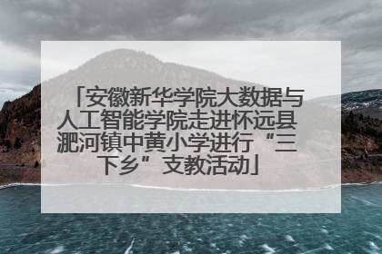安徽新华学院大数据与人工智能学院走进怀远县淝河镇中黄小学进行“三下乡”支教活动