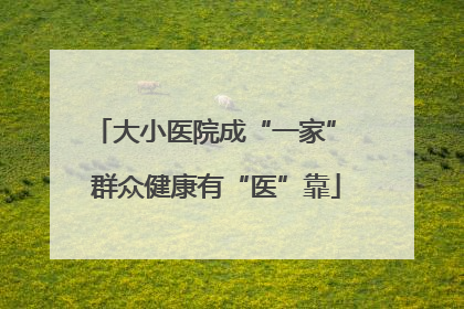 大小医院成“一家” 群众健康有“医”靠