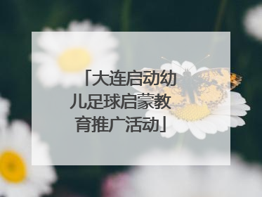 大连启动幼儿足球启蒙教育推广活动
