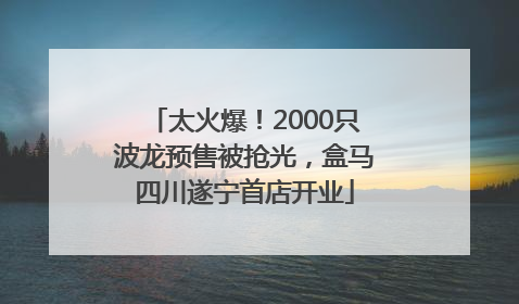 太火爆！2000只波龙预售被抢光，盒马四川遂宁首店开业