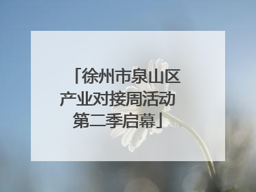 徐州市泉山区产业对接周活动第二季启幕