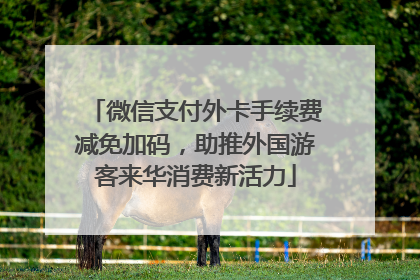 微信支付外卡手续费减免加码，助推外国游客来华消费新活力