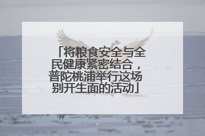 将粮食安全与全民健康紧密结合，普陀桃浦举行这场别开生面的活动