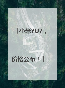 小米YU7，价格公布！