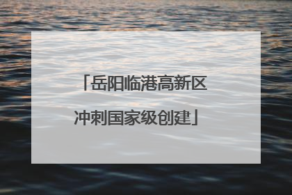 岳阳临港高新区冲刺国家级创建