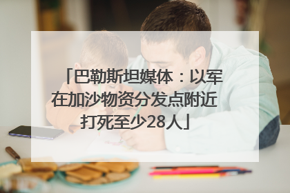 巴勒斯坦媒体：以军在加沙物资分发点附近打死至少28人