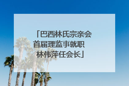 巴西林氏宗亲会首届理监事就职 林伟萍任会长