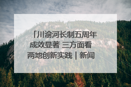 川渝河长制五周年成效显著 三方面看两地创新实践｜新闻发布最前线