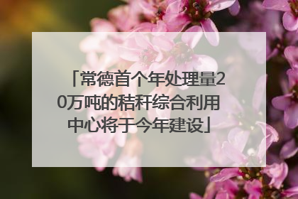 常德首个年处理量20万吨的秸秆综合利用中心将于今年建设