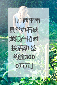 广西平南县举办石硖龙眼产销对接活动 签约逾3000万元