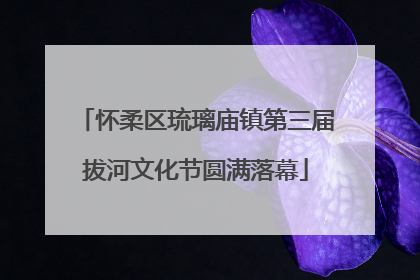 怀柔区琉璃庙镇第三届拔河文化节圆满落幕