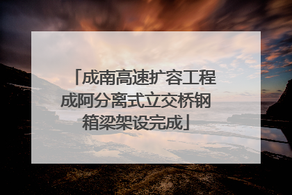 成南高速扩容工程成阿分离式立交桥钢箱梁架设完成