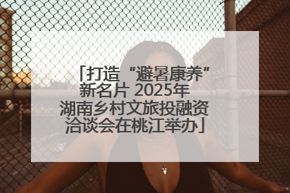 打造“避暑康养”新名片 2025年湖南乡村文旅投融资洽谈会在桃江举办