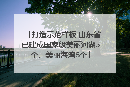 打造示范样板 山东省已建成国家级美丽河湖5个、美丽海湾6个