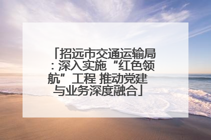 招远市交通运输局：深入实施“红色领航”工程 推动党建与业务深度融合