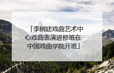 李树建戏曲艺术中心戏曲表演进修班在中国戏曲学院开班
