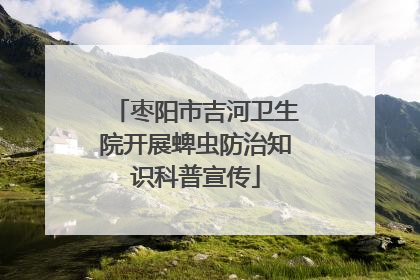 枣阳市吉河卫生院开展蜱虫防治知识科普宣传