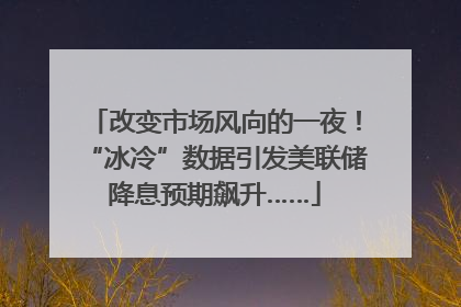 改变市场风向的一夜！“冰冷”数据引发美联储降息预期飙升……