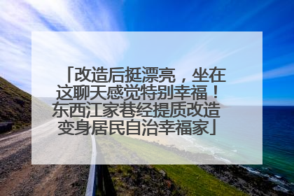 改造后挺漂亮，坐在这聊天感觉特别幸福！东西江家巷经提质改造变身居民自治幸福家