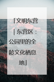 文明东营｜东营区：公园里的全龄文化栖息地