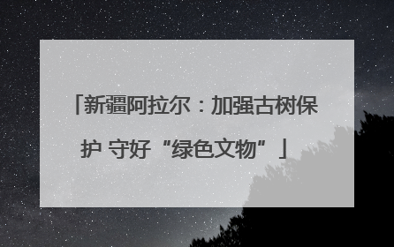 新疆阿拉尔：加强古树保护 守好“绿色文物”