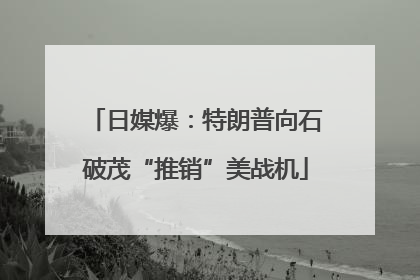 日媒爆：特朗普向石破茂“推销”美战机