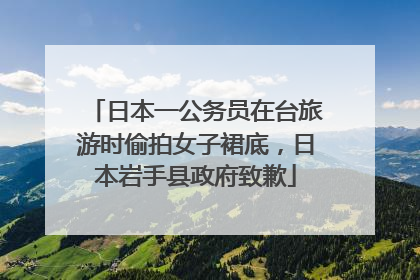 日本一公务员在台旅游时偷拍女子裙底，日本岩手县政府致歉