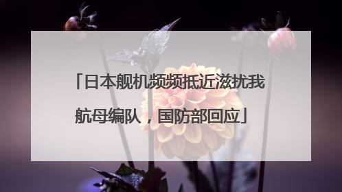 日本舰机频频抵近滋扰我航母编队，国防部回应