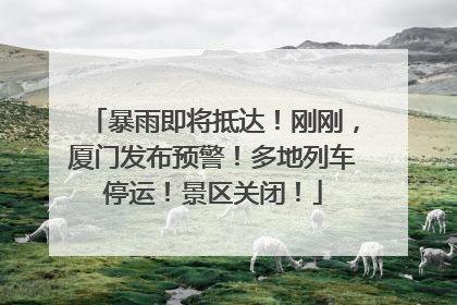 暴雨即将抵达！刚刚，厦门发布预警！多地列车停运！景区关闭！