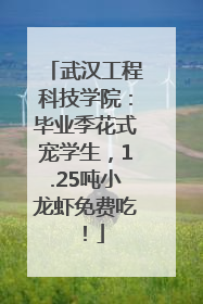 武汉工程科技学院：毕业季花式宠学生，1.25吨小龙虾免费吃！