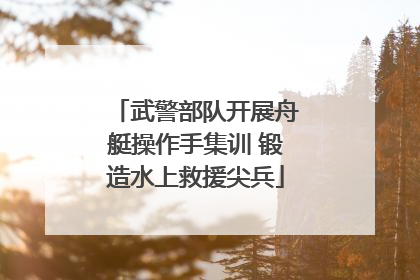 武警部队开展舟艇操作手集训 锻造水上救援尖兵