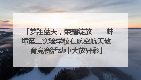 梦翔蓝天，荣耀绽放——蚌埠第三实验学校在航空航天教育竞赛活动中大放异彩
