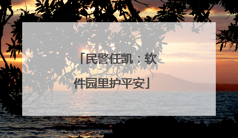 民警任凯：软件园里护平安