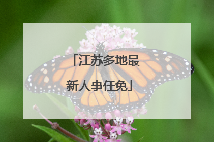 江苏多地最新人事任免